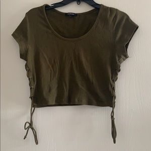 crop top with side lace